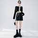 Black skirt for women in spring and autumn 2024 new fashionable temperament high waist zippered a-line skirt hip PU leather short skirt