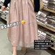 Small fragrant style French mesh puffy skirt for women in summer 2025 large size fat mm high waist fairy a-line long skirt