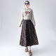 Plaid skirt Female autumn and winter American high -waisted retro mid -length skirt long skirt big plaid small umbrella skirt
