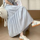 Pink skirt for women 2025 new summer thin gentle A-line long skirt high waist slim small cake skirt