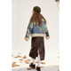 Fairy pocket mottled PU leather skirt female 2024 winter new retro high waist split long skirt
