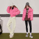 Fairy pocket loose short down jacket female 2024 autumn and winter New Barbie powder leisure warm jacket