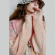 Fairy Pocket Cat Printed V-neck Knit Cardigan Women's 2025 Spring New Style Design Sense Lazy Style Top
