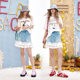 Fairy Pocket Summer Lace Spliced ​​A-line Denim Skirt for Women 2025 Summer New Short Skirt
