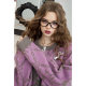 Fairy pocket Lazy style retro slucky women's 2024 winter new loose soft glutinous plush top
