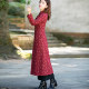 款 冬 Winter thickened New Year's festive cotton cotton coat Mom style jacket cotton coat ethnic style women's winter
