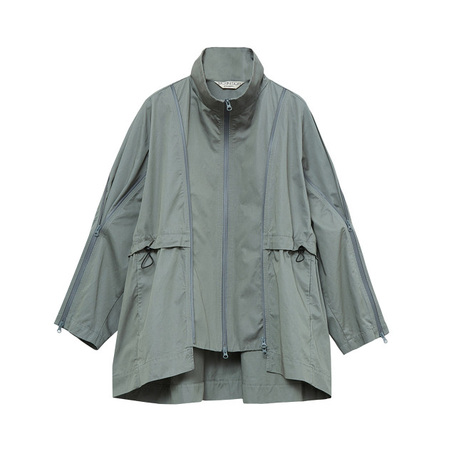EXCEPTION Exception Women's Spring and Autumn Simple Fashion Gauze Cotton Trench Coat Waterproof Casual Solid Color Jacket