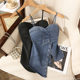 2025 irregular strapless denim sweet sling vest for women in summer wear slim hot girl with breast pad top
