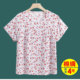 Cotton silk short-sleeved women's summer thin mommy clothes for middle-aged and elderly people, artificial cotton pajamas, loose T-shirt outer tops
