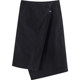 Pickup Spring and Autumn Black Skirts irregular skirt Women's A -line Women's A -Words Women's Design Sensors D193NS3213