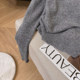 Xiao C home gray hooded long-sleeved cashmere sweater jacket for women 2025 spring and autumn new fashion pullover sweater knitted sweater
