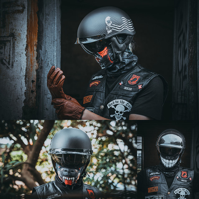 VCOROS motorcycle riding napkin napkin motorcycle retro helmet magic scarf wind sand mask personality summer