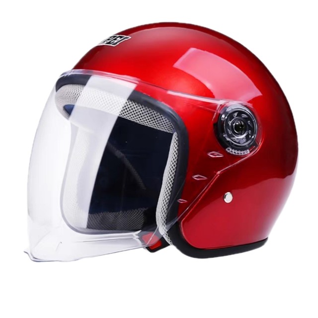 Small hole half helmet helmet lens winter anti-fog glass motorcycle transparent mask windshield glass sun protection wear-resistant universal