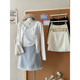 Korean chic lace lace wash cotton short skirt for women summer sweet Japanese and Korean miu hip A-line versatile skirt