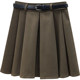 Retro pleated sweater suit woolen skirt for women in autumn and winter thickened hips A-line versatile slim skirt