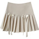 American retro sweet bow pleated suit short skirt Female spring and summer college