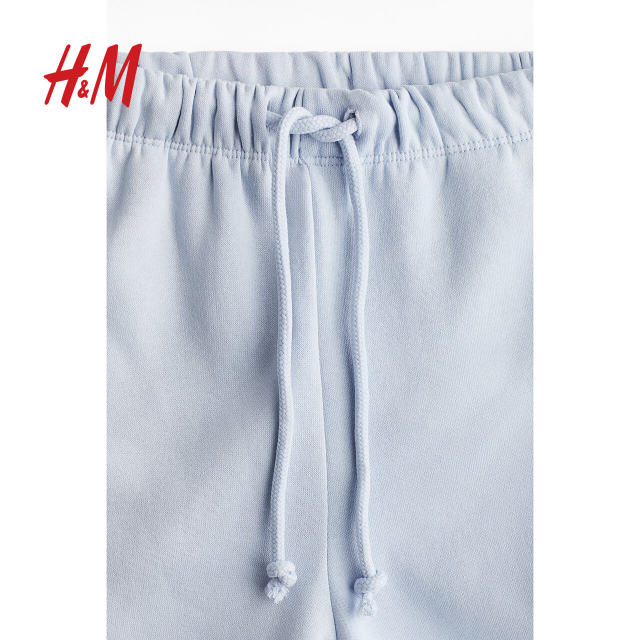 
HM women's casual pants straight loose sports and casual elastic drawstring wide-leg jogging pants 1199249