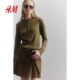 HM women's wool knitted sweater summer outerwear cardigan air conditioning shirt long sleeve thin round neck knitted jacket 1237776