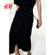 HM women's skirt summer slim crepe woven high waist wrap half-length skirt1247084
