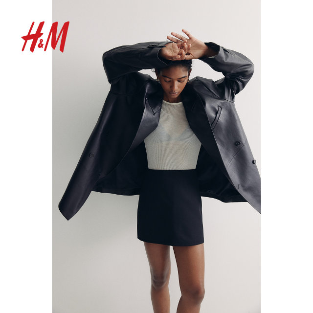 HM women's skirt 2025 summer new casual comfortable temperament simple mini skirt 1261598
