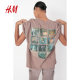 HM women's T-shirt summer loose printed short-sleeved top 1227727
