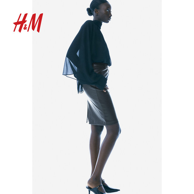 HM Women's Skirt Summer Elegant Commuter Knee-High Pencil Skirt 1244452
