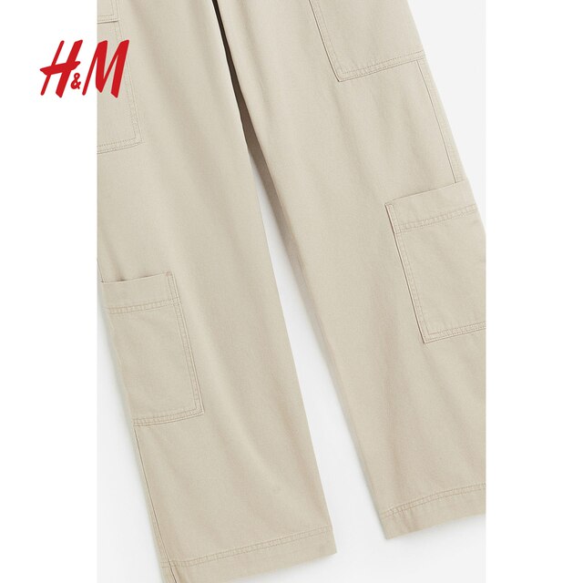 HM women's pants summer fashion simple loose long straight work pants 1195329
