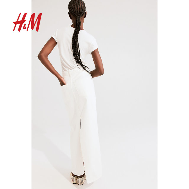 HM summer women's clothing, fashionable casual trendy denim half-length skirt 1218390