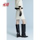 HM women's skirt summer Christmas simple and elegant slim and fashionable A-line skirt 1223382