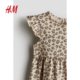 HM children's clothing baby girl dress summer printed round neck cute comfortable casual flying sleeve princess skirt 1265912
