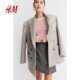 HM Women's T-shirt 2025 Summer New Simple Ribbed Stripe Slim Round Neck Long Sleeve Soft Top 1203084