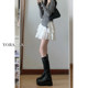 White lace puff cake short skirt Female summer new large size fat mm high waist high waist thin small A -line skirt