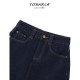 Dark blue denim skirt for women with high waist summer new large size fat mm slim pear-shaped body A-line skirt