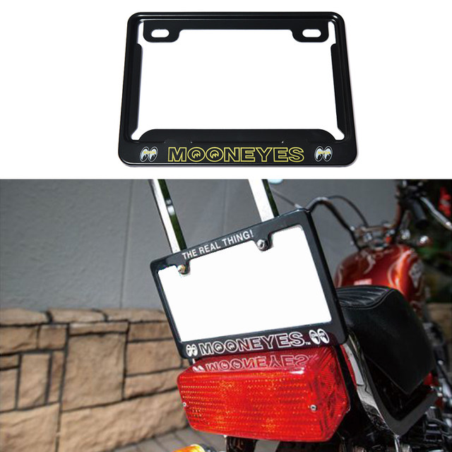 mooneyes retro motorcycle modification universal license plate frame screws air nozzle cap license plate frame cc110