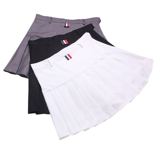 Summer pleated skirt for women's spring and autumn zipper skirt ins Korean high-waisted black student short skirt A-line skirt skirt