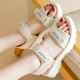 Sandalias de princesa para niñas Verano 2025 Nuevos zapatos deportivos de playa con punta abierta para niños Sandalias estilo celebridad de Internet para niños medianos y mayores