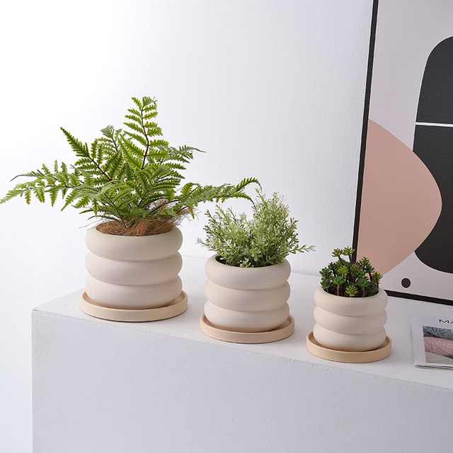 Sub -roasted hand -painted coarse pottery pot creative breathable pot of multi -fleshy plant orchid small flower pot simple ceramic 2022 new model
