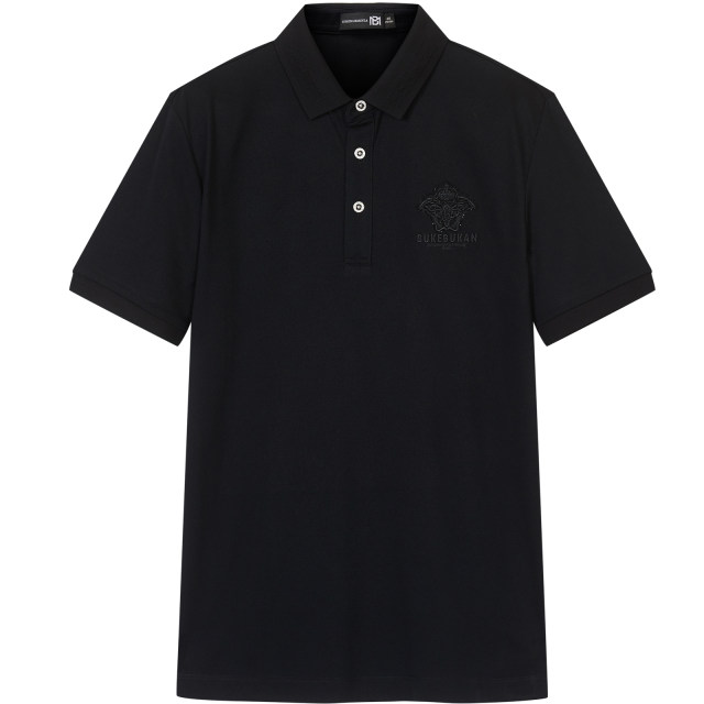 BM casual business men's high-end polo shirt men's short-sleeved T-shirt trendy brand embroidery iron diamond British yuppie summer