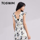 TOSWIM one-piece sleeveless skirt cover-up beach jacket bikini cover-up swimsuit worn with seaside resort swimwear