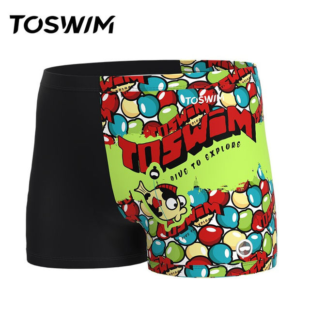 TOSWIM children's swimming trunks, boys' boxers, professional swimming trunks, teenagers, big children's shorts, swimsuits, swimsuits