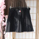 Pleated skirt for women summer high waist A-line slim skirt suit fabric draped sweet college style short skirt pants