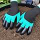 Gardening gloves are puncture-resistant and waterproof with claws, wear-resistant, weed-pulling and digging, special for gardening, flower and vegetable protection, right-hand work