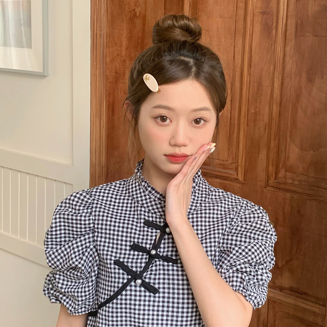 French girl heart metal bow hair clip sweet retro edge clip hair card bang clip side hair accessories 2023