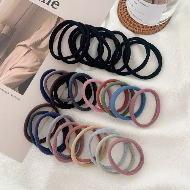 Super soft ~ 10 hair circles 10 pieces of high elastic hair rope foundation wild head rope black rubber band jewelry