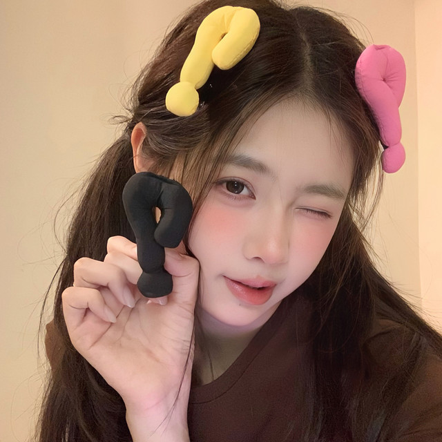 
Cute question mark hair clip! Interesting design bangs clip creative girly heart photo prop hair clip side clip hair accessory
