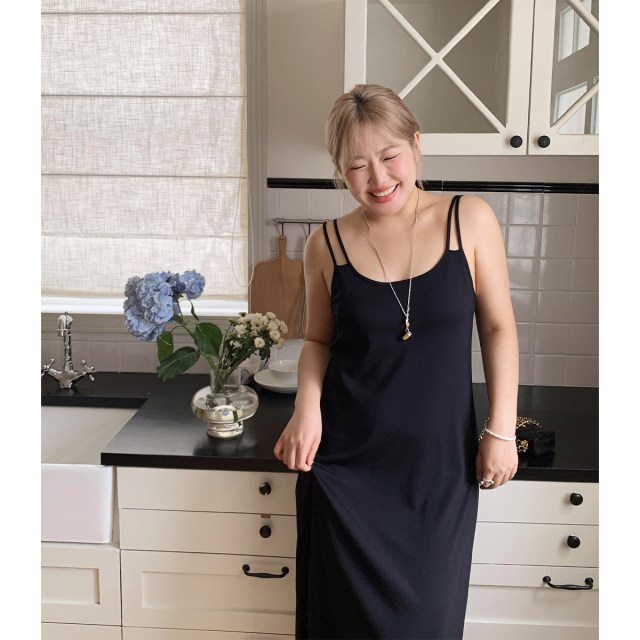 Jinggu White Label DADATATA Kinkle Top Sling Skirt Women's Summer Large Size Set