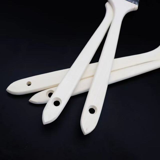 Long handle paint brush, marine brown hair elbow brush, industrial machine tool brush, flat head extended machine tool brush, special-shaped brush