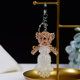 Handmade crystal beads 4MM / 12MM wedding couple bear gifts keychain bag hanging ornaments finished product
