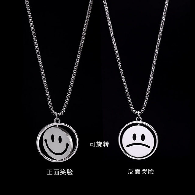 Wild jumpy personality men's necklace pendant ins Hip -hop sweater chain pendant pendant chain women's accessories decoration