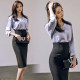 Spring and summer 2025 slim and hip-covered skirt stretch skirt high waist versatile OL skirt professional one-step skirt